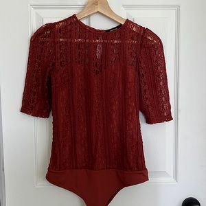 Red Bodysuit worn just once